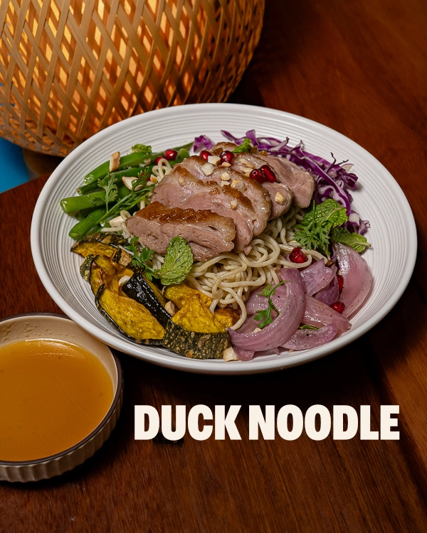 Roasted duck noodles